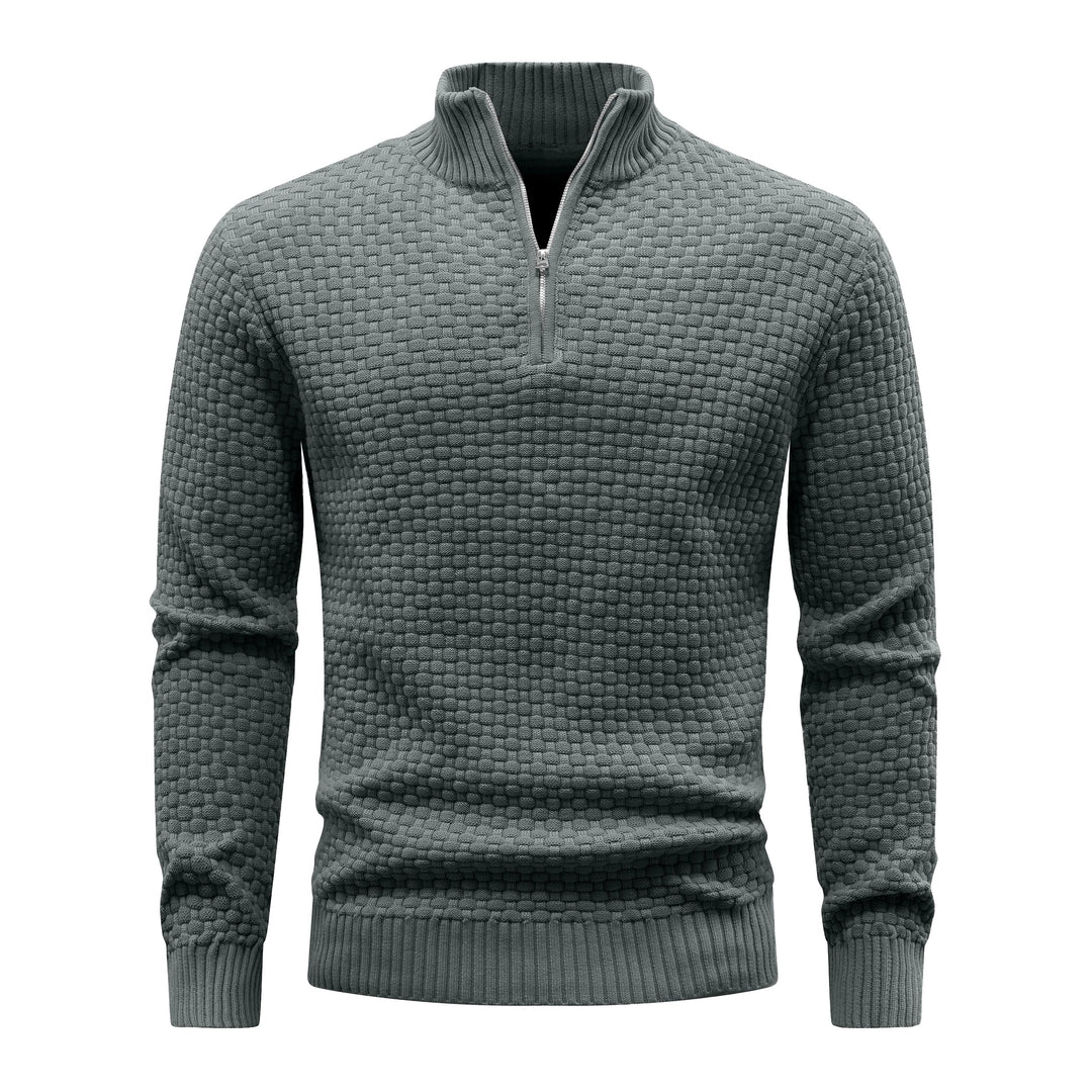 Waffle Knitted Men's Sweater
