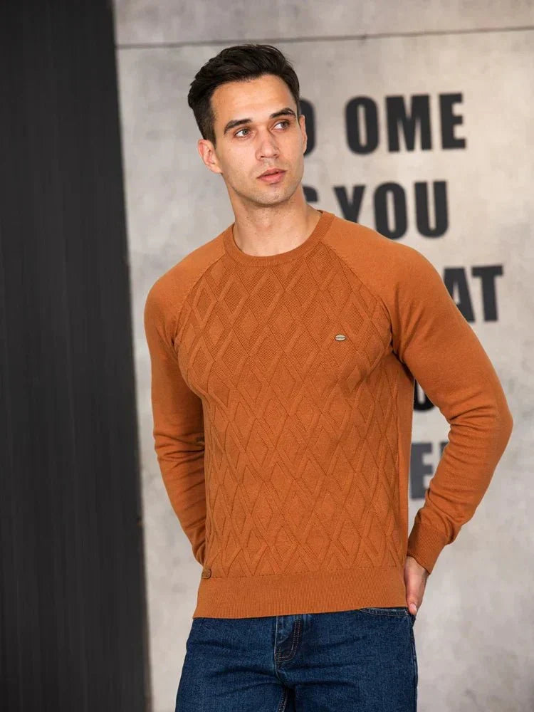 Theodor - Men's Diamond Pattern Sweater