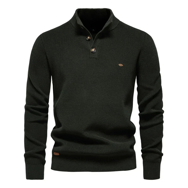 Konrad - Trendy Men's Sweater Featuring Button Detail