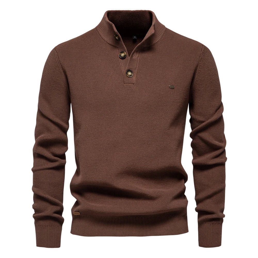 Konrad - Trendy Men's Sweater Featuring Button Detail