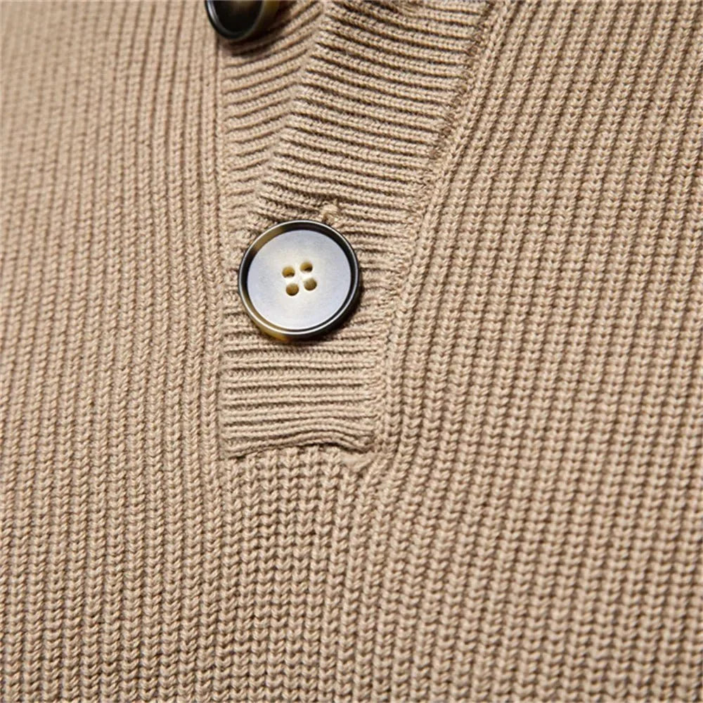 Konrad - Trendy Men's Sweater Featuring Button Detail