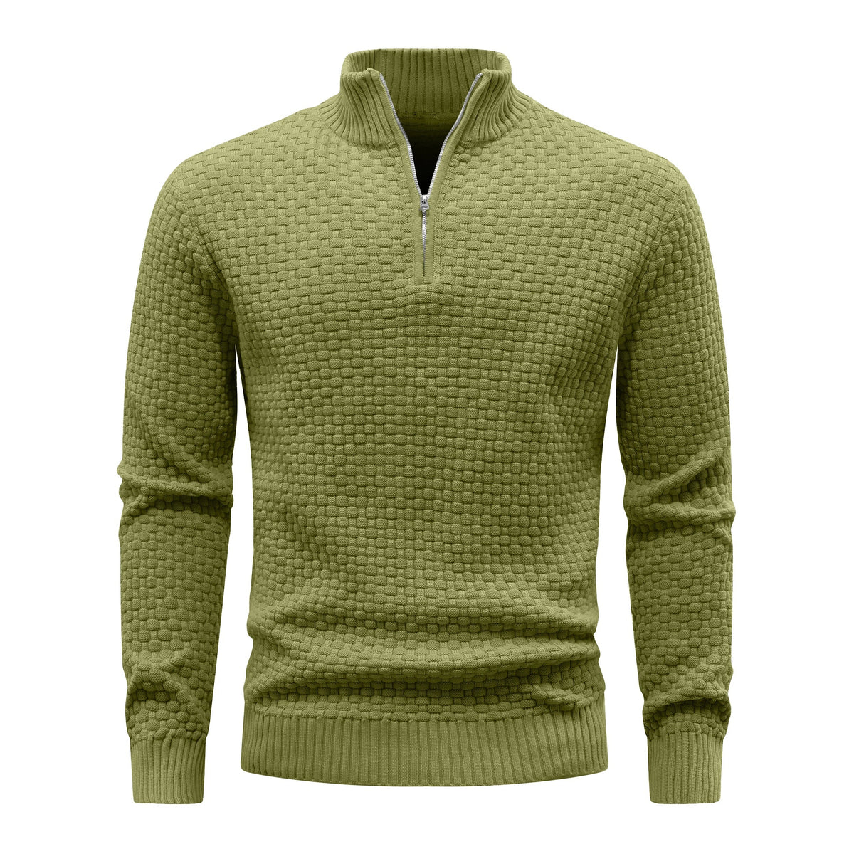 Waffle Knitted Men's Sweater