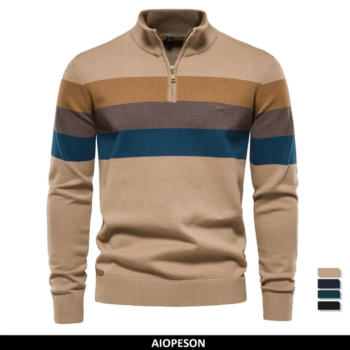 Stylish Sweater With Stand-Up Collar