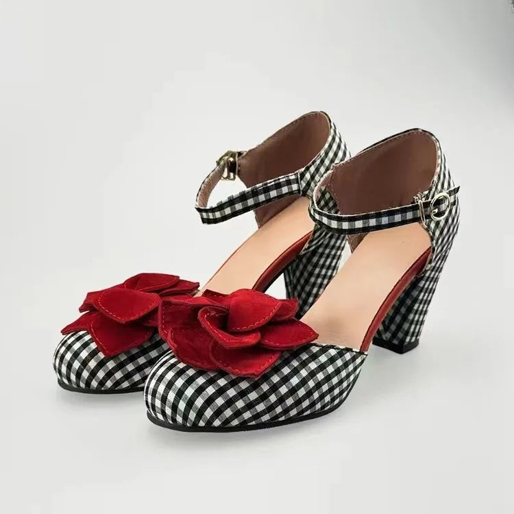 ZYRA Floral Rose Heels