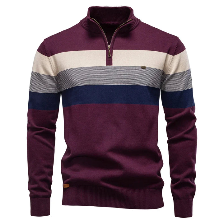 Stylish Sweater With Stand-Up Collar