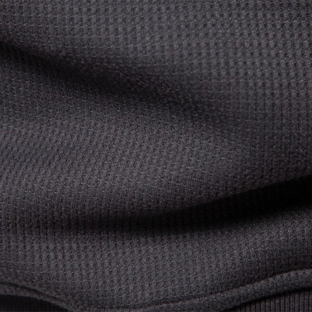 Fleece-Lined Sweatshirt with Button Design