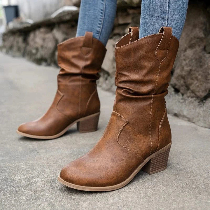 Silvana Genuine Leather Ankle Boots