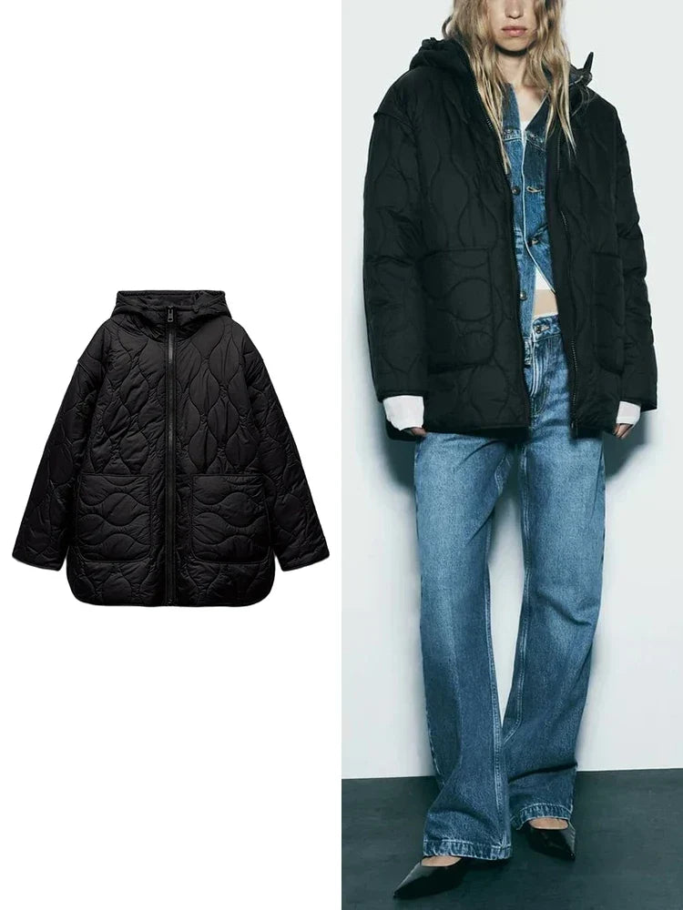 Vara | Women's Cozy Relaxed Fit Hooded Winter Jacket