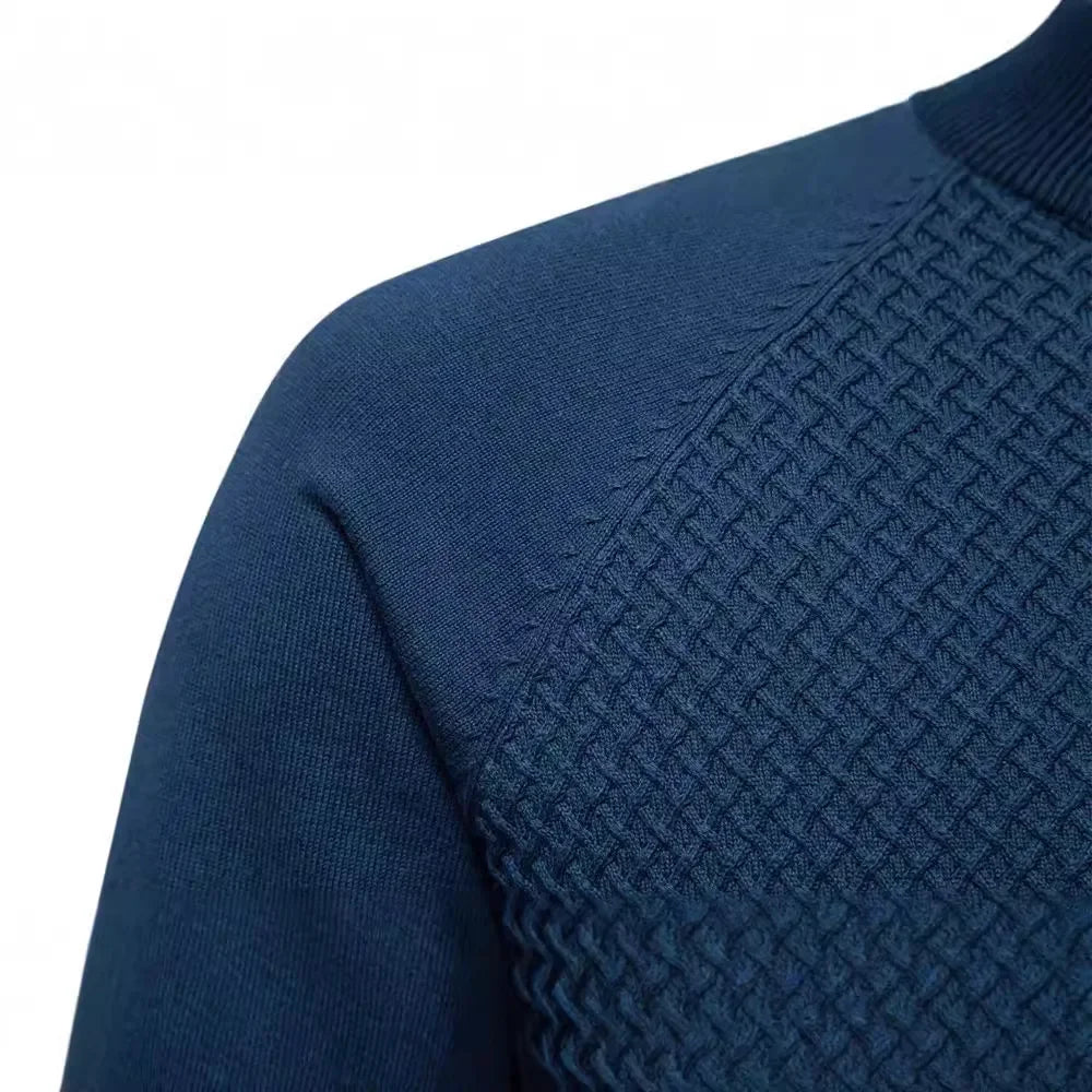 Knitted Men's Sweatshirt with Round Neck
