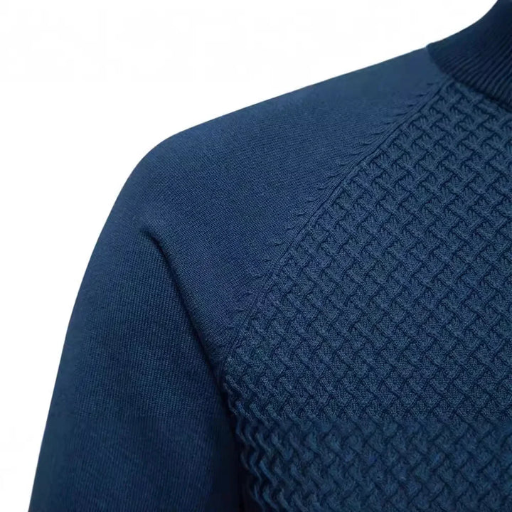 Knitted Men's Sweatshirt with Round Neck