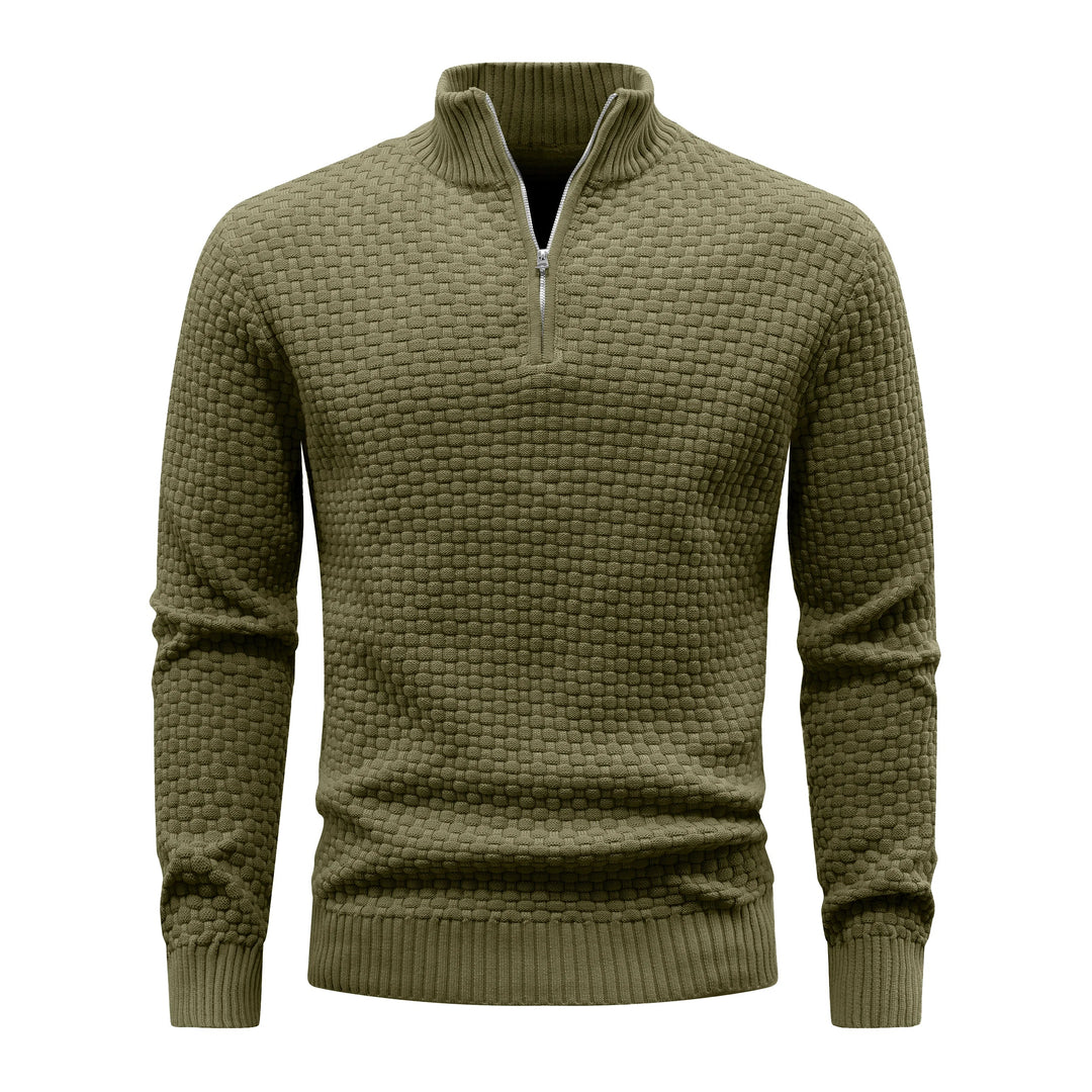 Waffle Knitted Men's Sweater