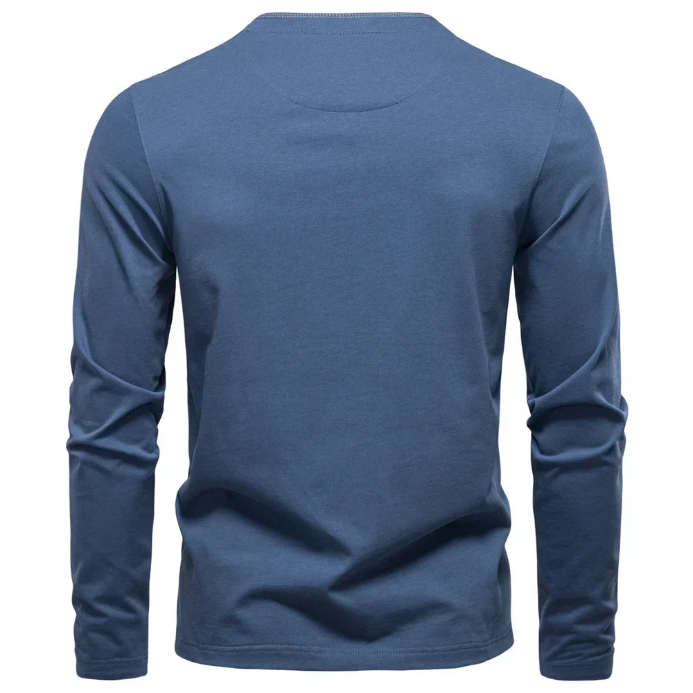 Henley Men's Shirt with Long Sleeves