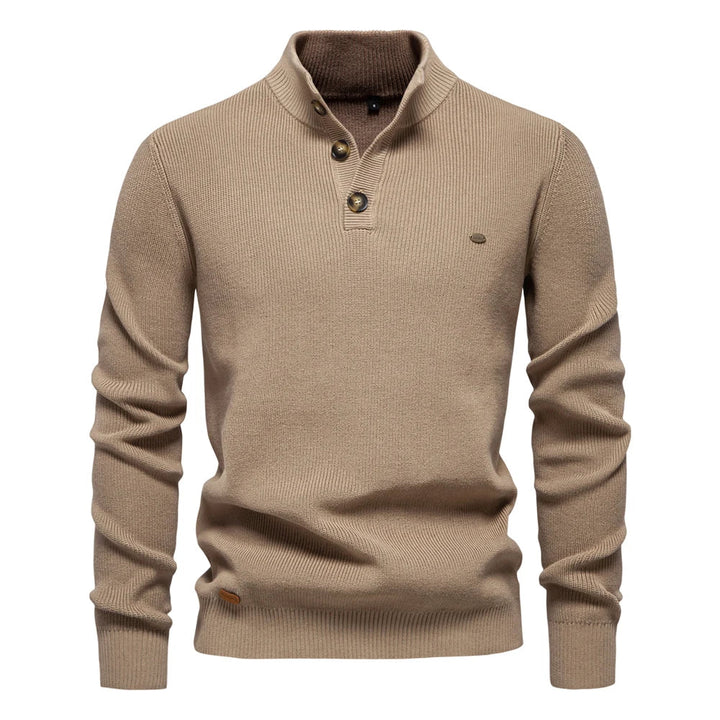 Konrad - Trendy Men's Sweater Featuring Button Detail