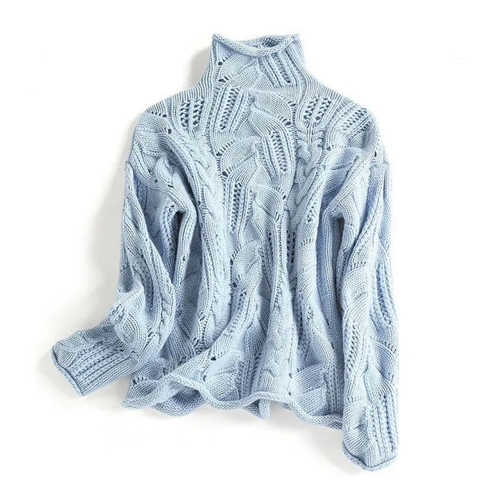 Leocadia | Women's Longline Jumper with Dropped Hem and Long Sleeves