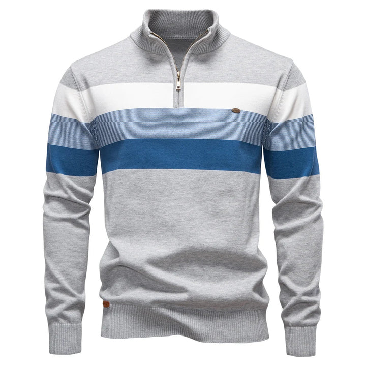 Stylish Sweater With Stand-Up Collar