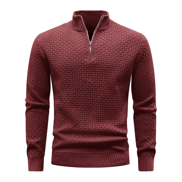 Waffle Knitted Men's Sweater