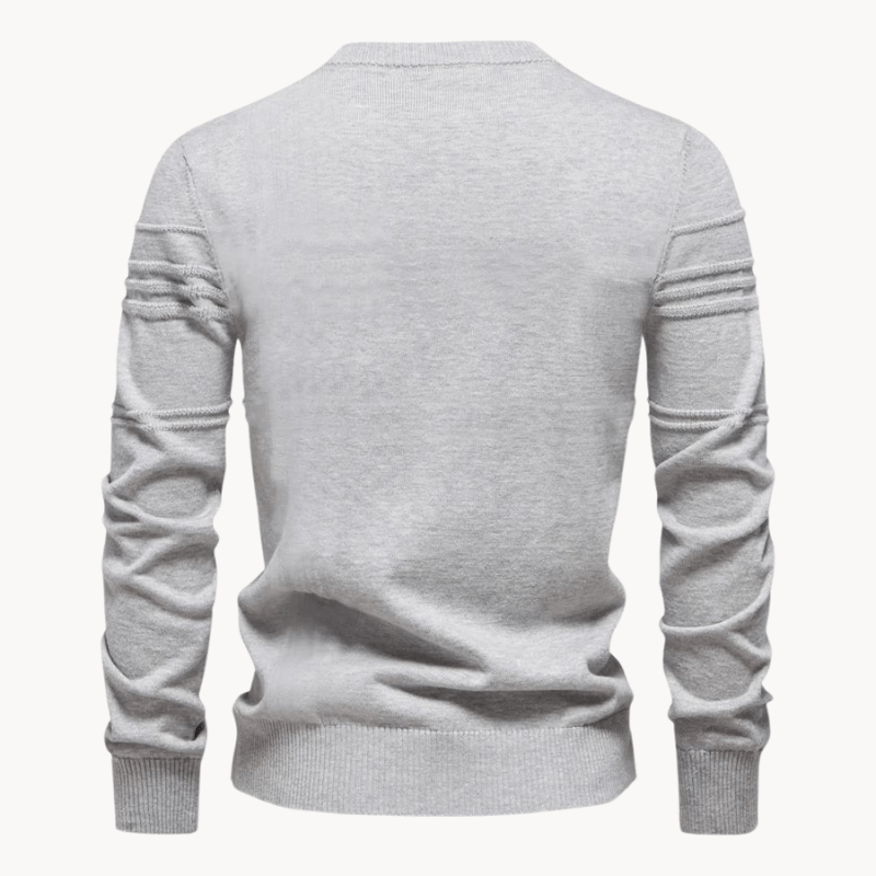 Northrow | Men's Classic Knit Sweater in Soft Cotton with Plaid Design