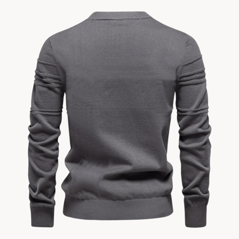 Men's Sweater with Check Design