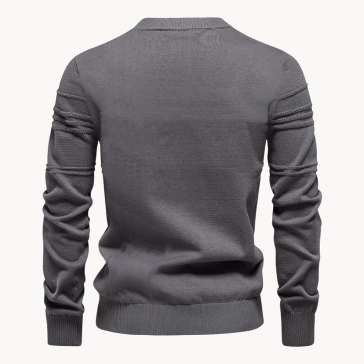 Men's Sweater with Check Design
