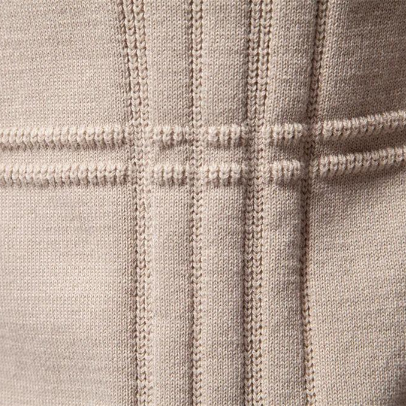 Men's Sweater with Check Design