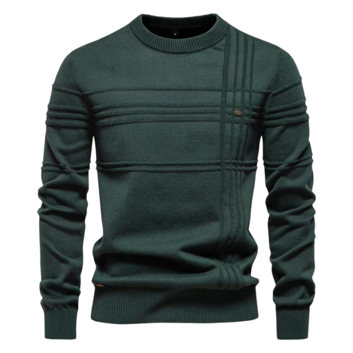 Men's Sweater with Check Design