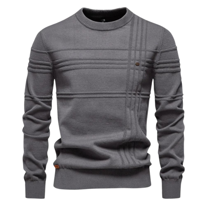 Men's Sweater with Check Design