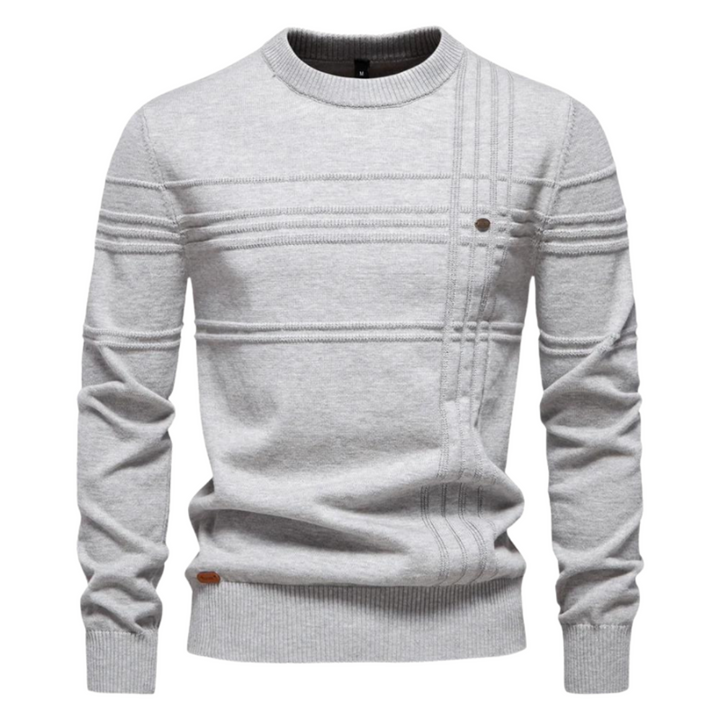 Men's Sweater with Check Design