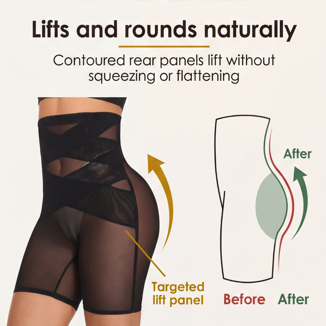 Lovushape – High-Waisted Cross Compression Shapewear