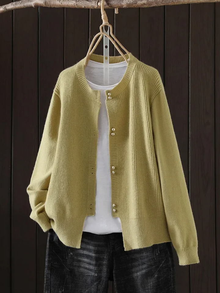 ELARA | Cardigan with Pearl Buttons