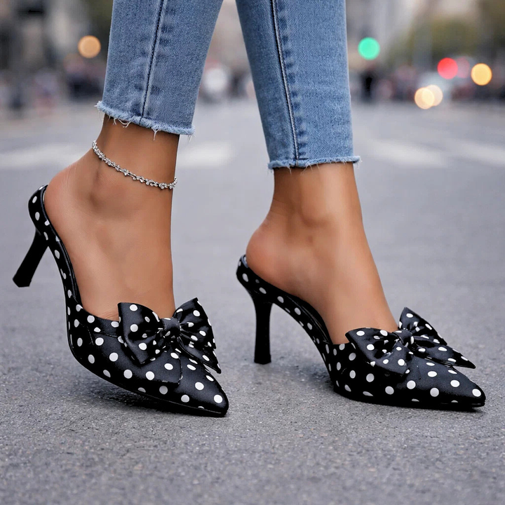 Vivienne Polka Dot Bow Heels
