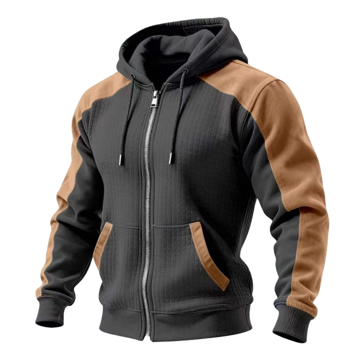 Paris | Textured Jacket with Zipper and Hood