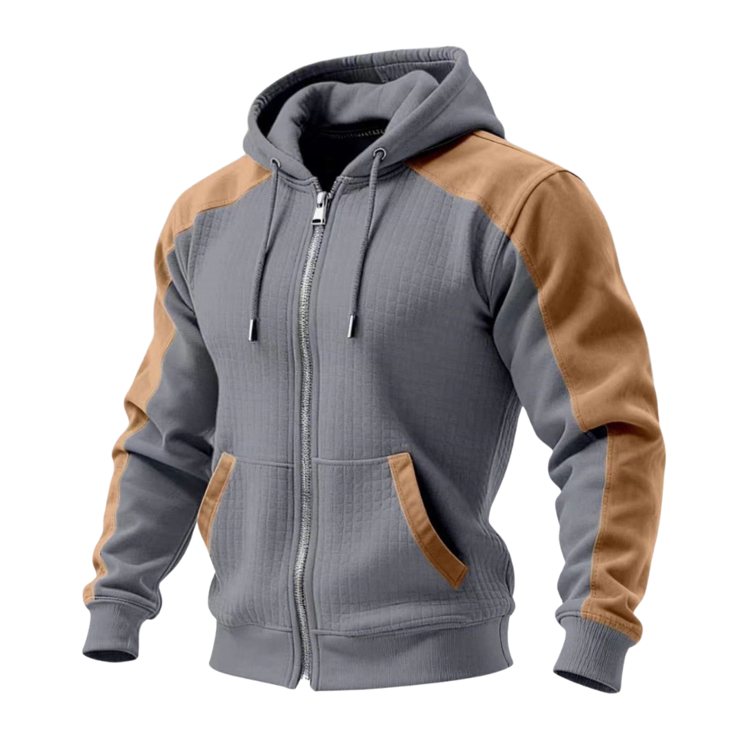 Paris | Textured Jacket with Zipper and Hood