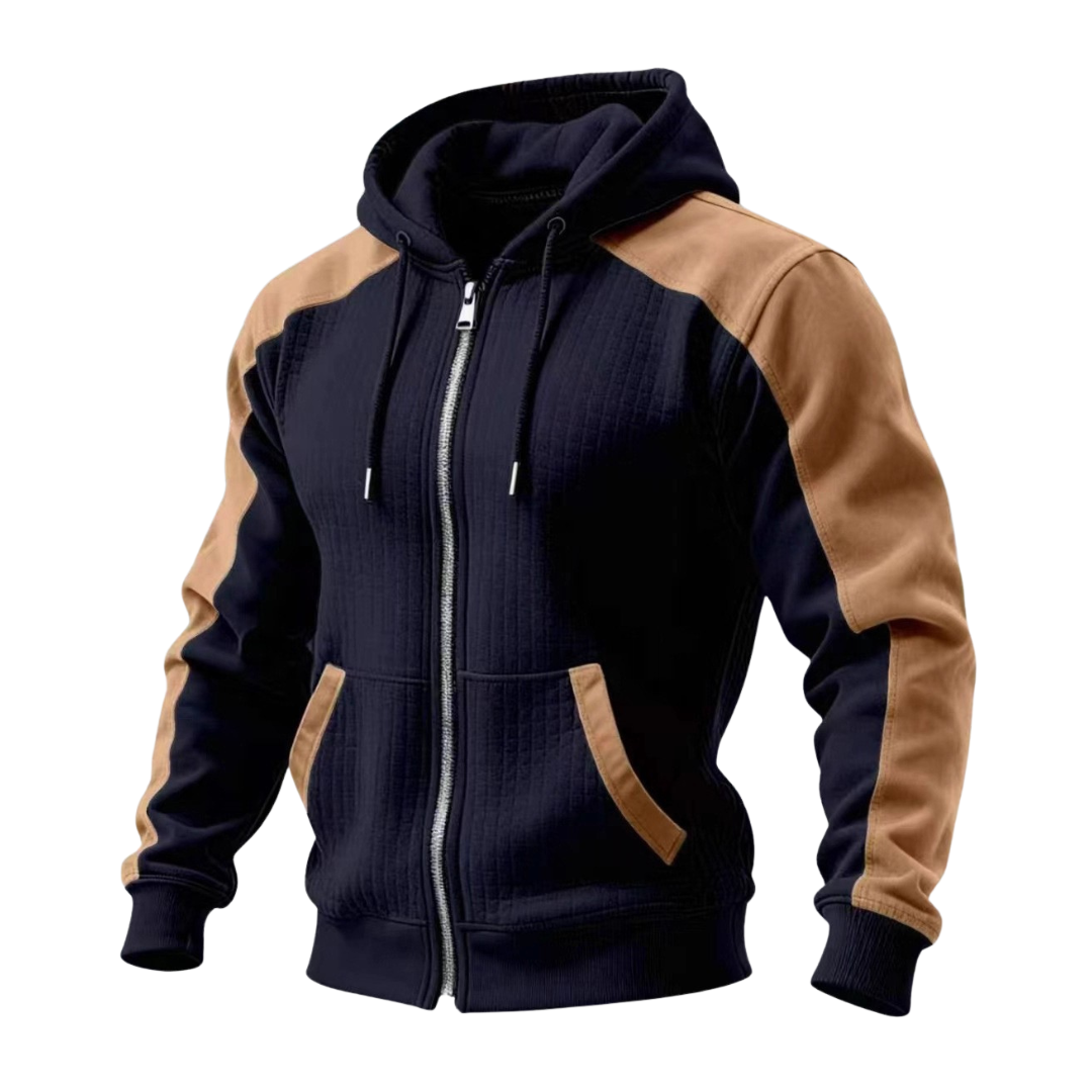 Paris | Textured Jacket with Zipper and Hood