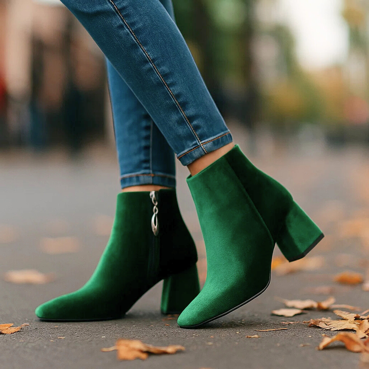 Valentina Luxe Velvet Ankle Boots
