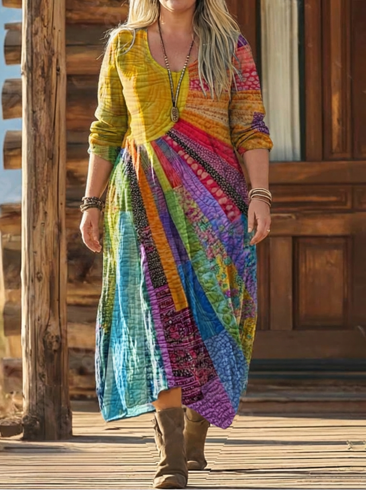 Liora - Bohemian Print Dress