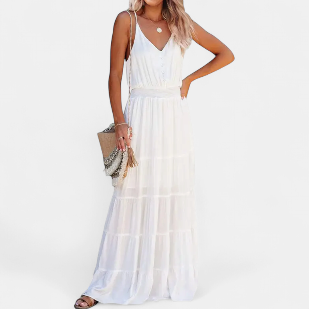 LUANA | V-Neck Sleeveless Maxi Dress