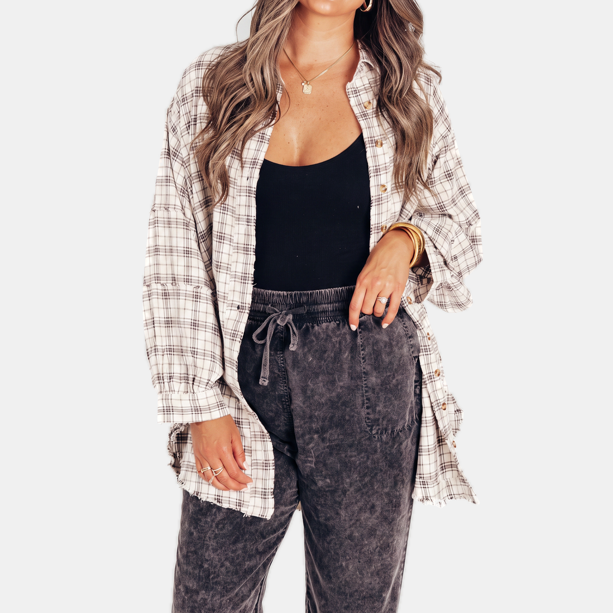 ZOEY | OVERSIZED LANTERN-SLEEVE SHIRT
