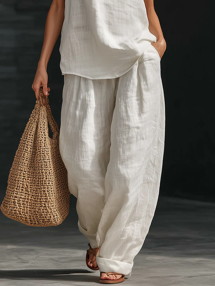 Zoe | Sleeveless Blouse and Wide-Leg Trousers