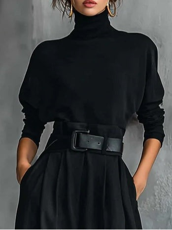 JULIET - Turtleneck and Straight-Leg Pant Ensemble