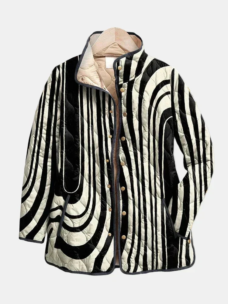 Sophia | Abstract Geometric Quilted Jacket