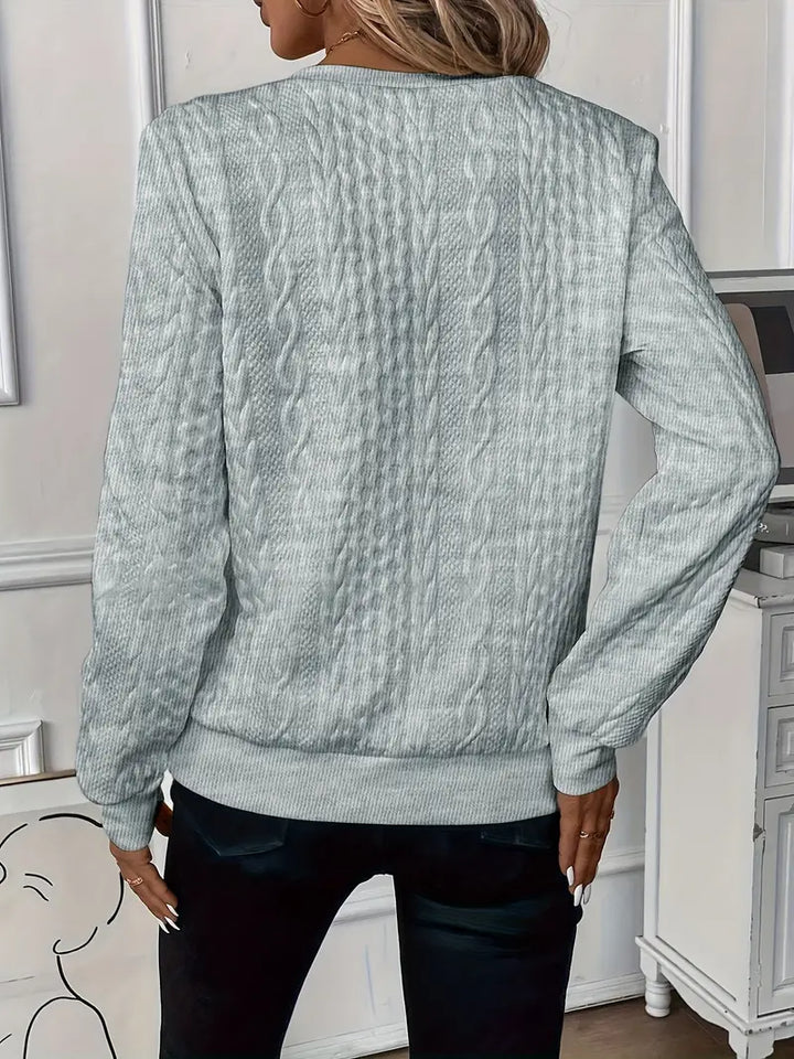 Mila | Women's Long Sleeve Zip Neck Jumper in Soft Blend Knit