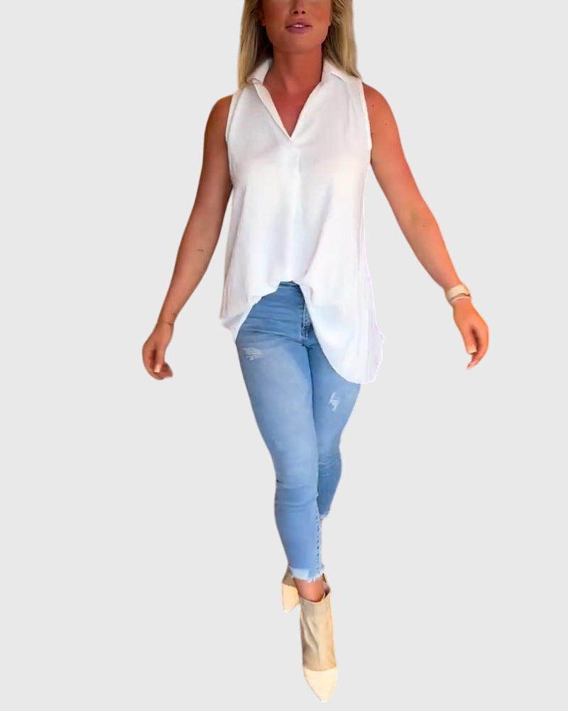 Lina™ | Sleeveless Blouse