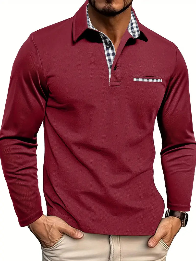 Luxury Long Sleeve Polo Shirt