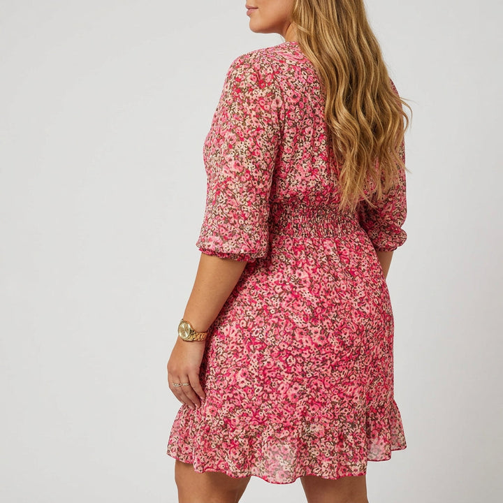 Linnea | Floral Dress with Puff Sleeves