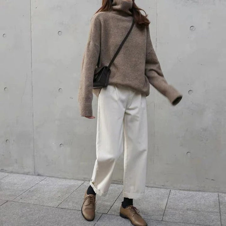 Mira - Cozy Turtleneck Knit Sweater