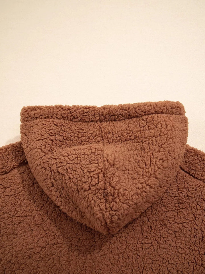 Rhoda | Women's Oversized Teddy Zip-Up Jacket with Stand Collar