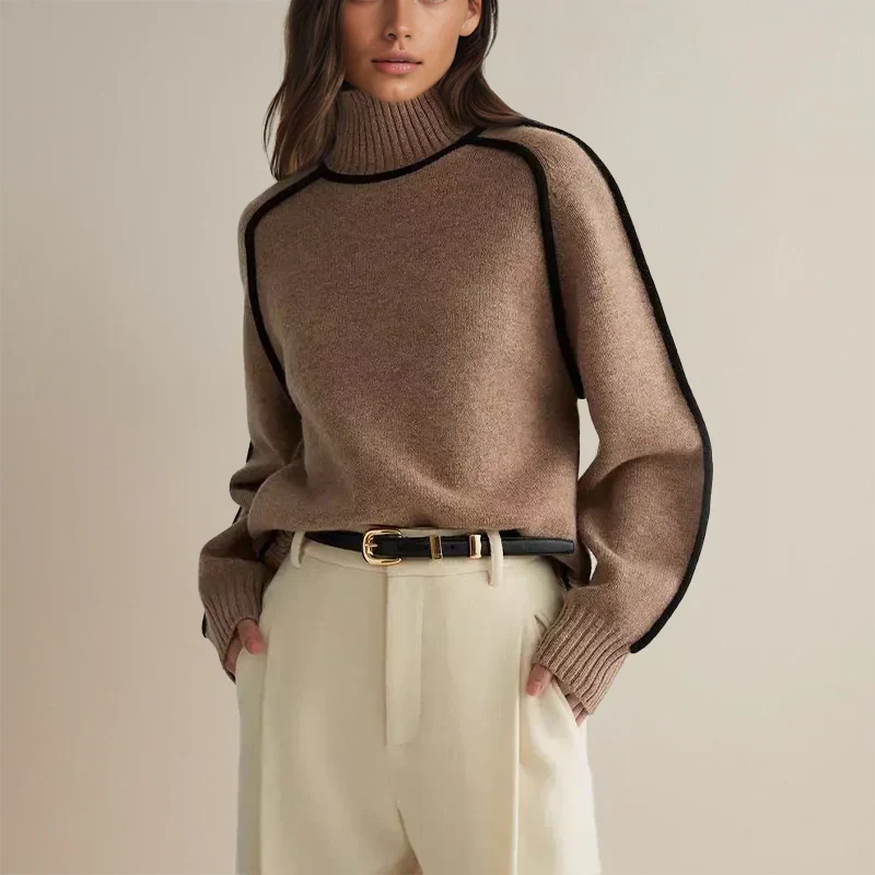 Faylin | Chic Women's Turtleneck Sweater with Elegant Details
