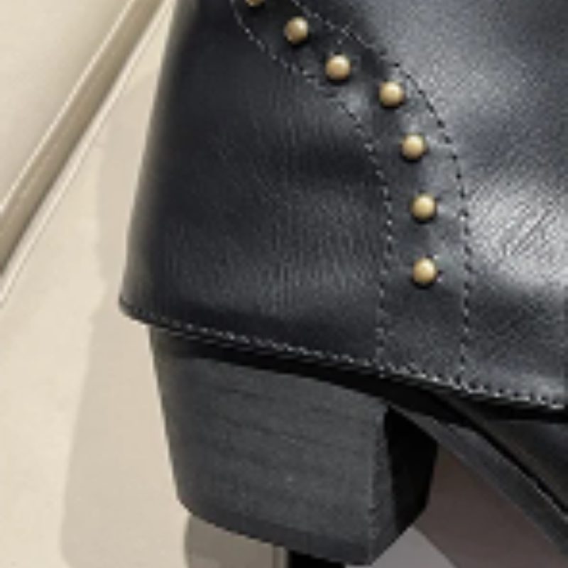 Fleur | Women's Western Ankle Boots with Stud Accents and Block Heel