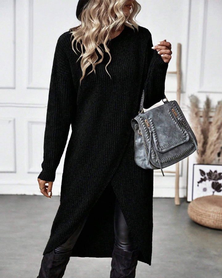 Dorothea | Women's Long Sleeve Asymmetrical Tunic Sweater