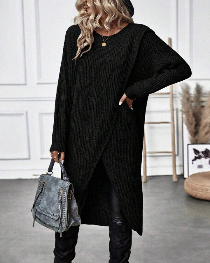Dorothea | Women's Long Sleeve Asymmetrical Tunic Sweater